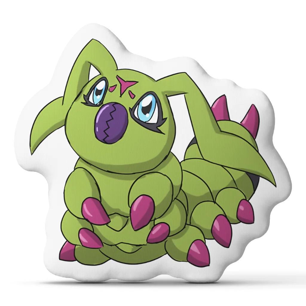 Wormmon Digimon Funny Pillow Cushion Irregular Stuffed Throw Pillow Home Decor Gift Sofa Bed