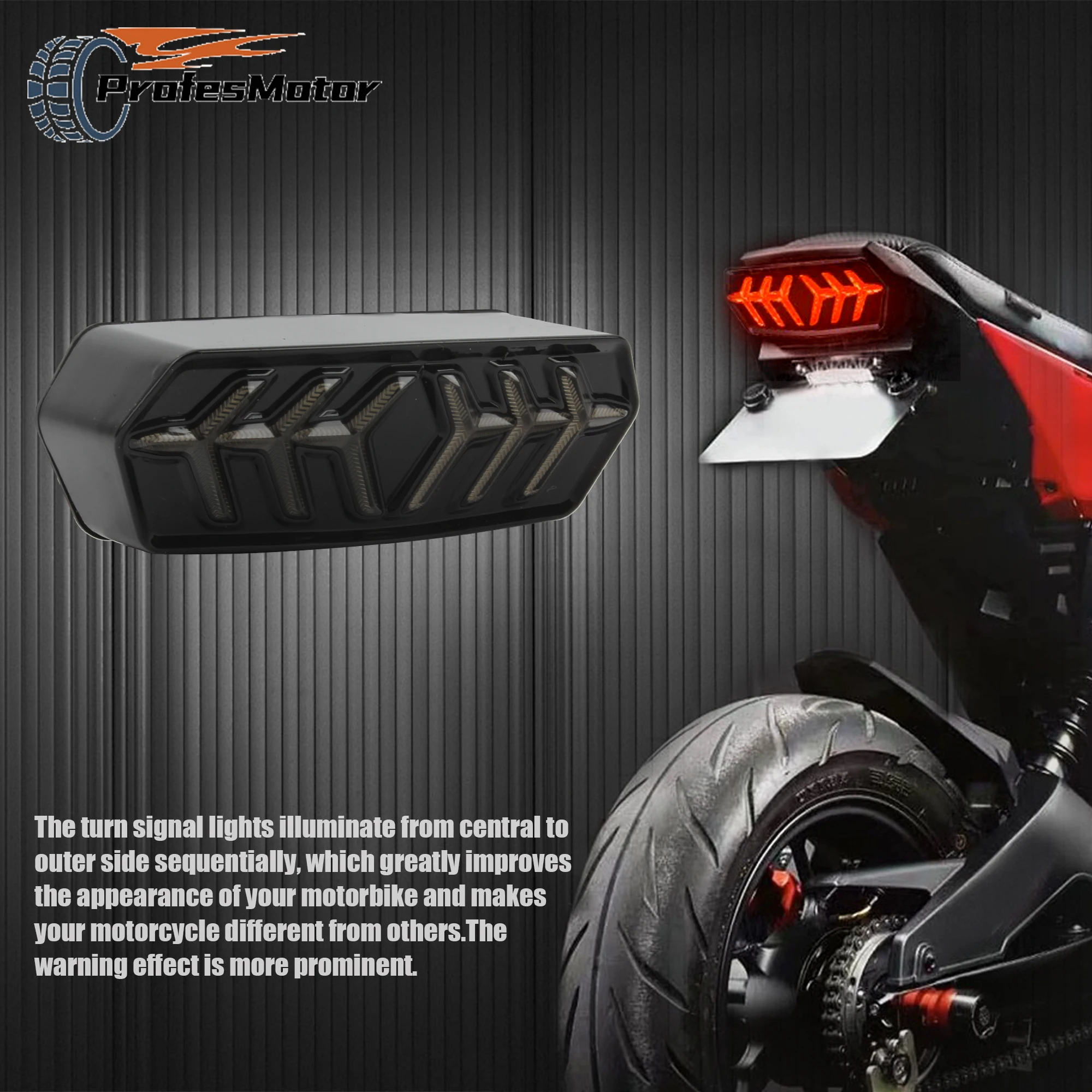 

For Honda Motorcycle LED Brake Tail Light GROM MSX125 CB650F CB650F CTXN700 Supermoto Motocross Turn Signal Modified Accessories