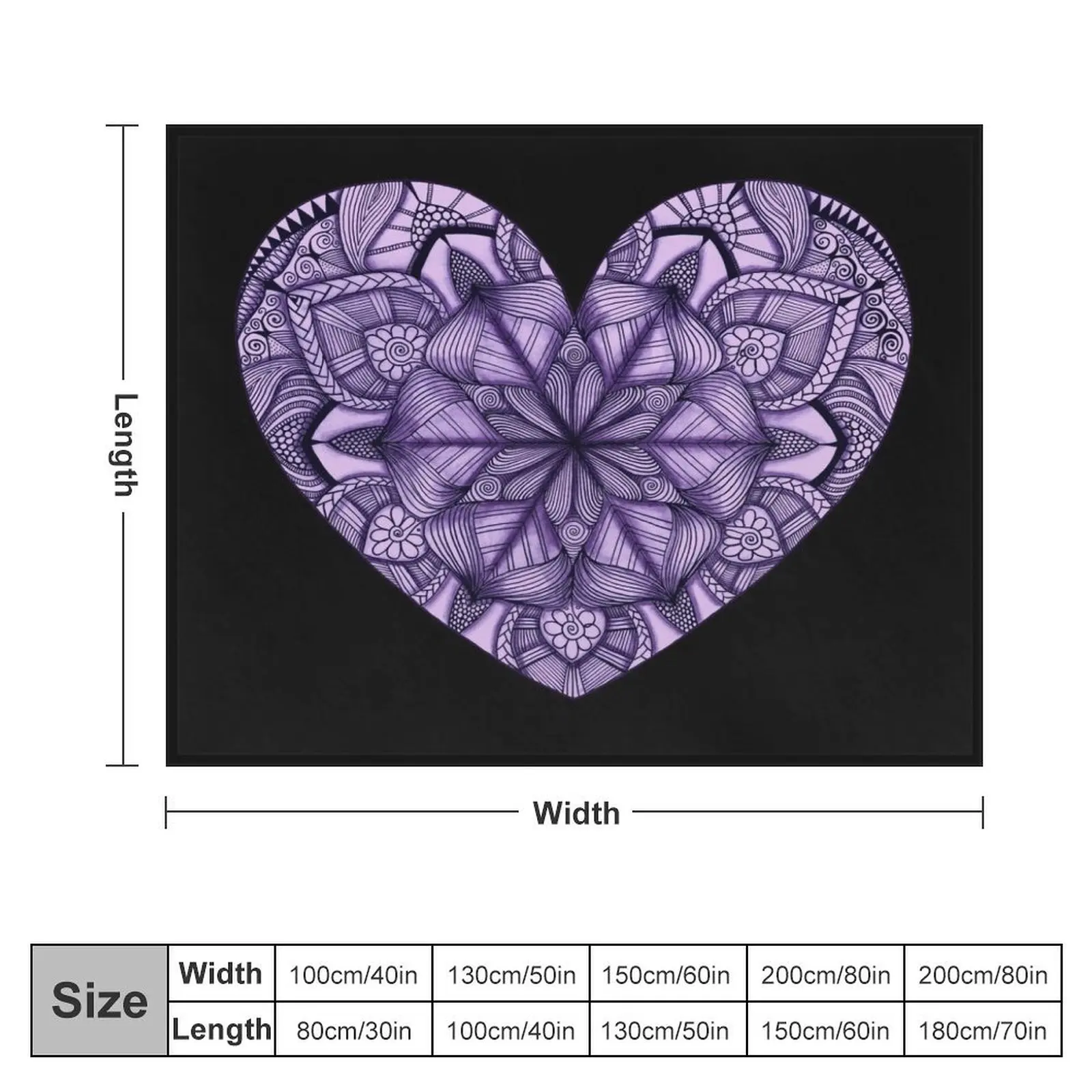 Purple Heart Throw Blanket Warm Soft Beds Blankets