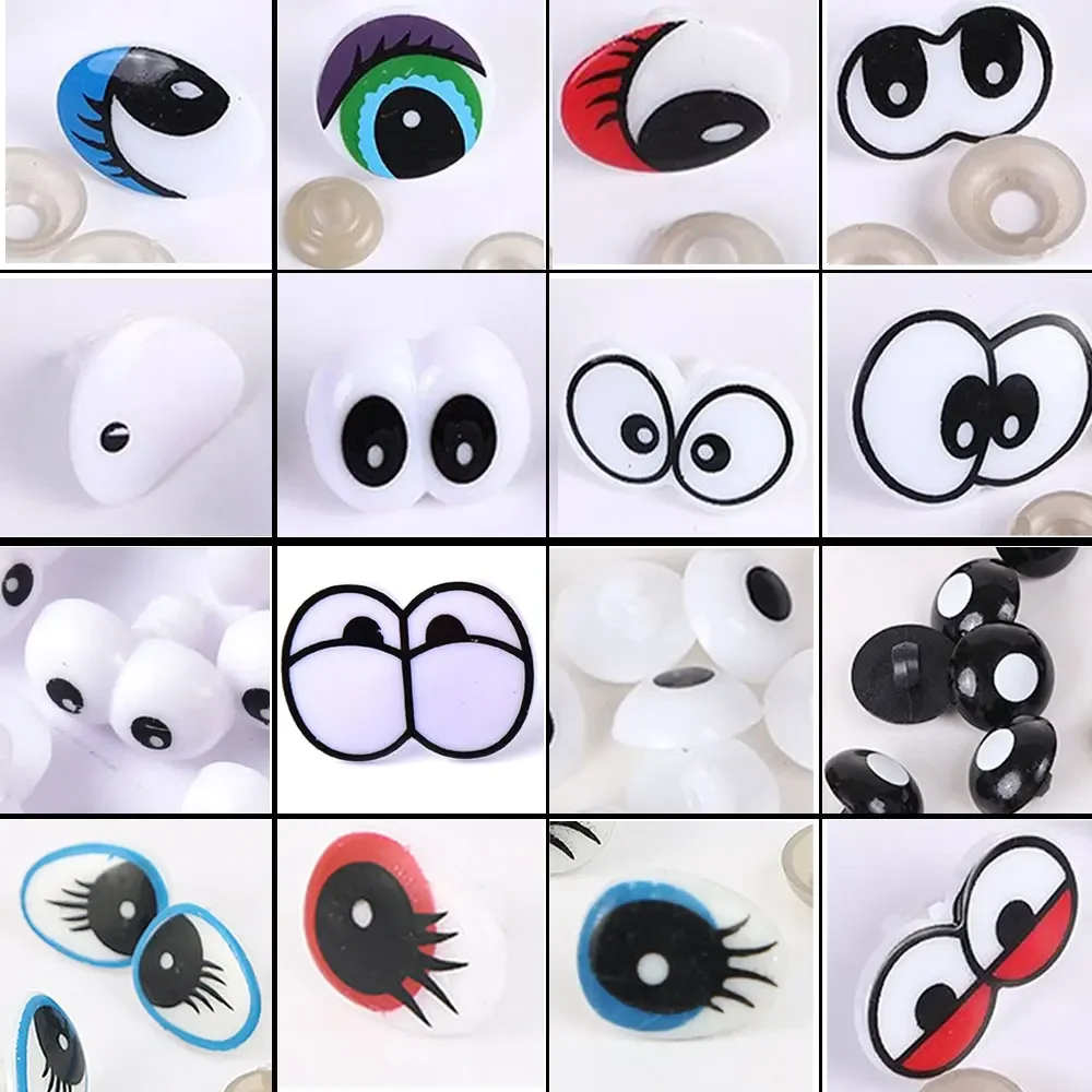 Plastic Safety Eyes Animal Toy Doll Safety Eyes with Washers for Stuffed Animals Amigurumis Crochet Bears Dolls Making