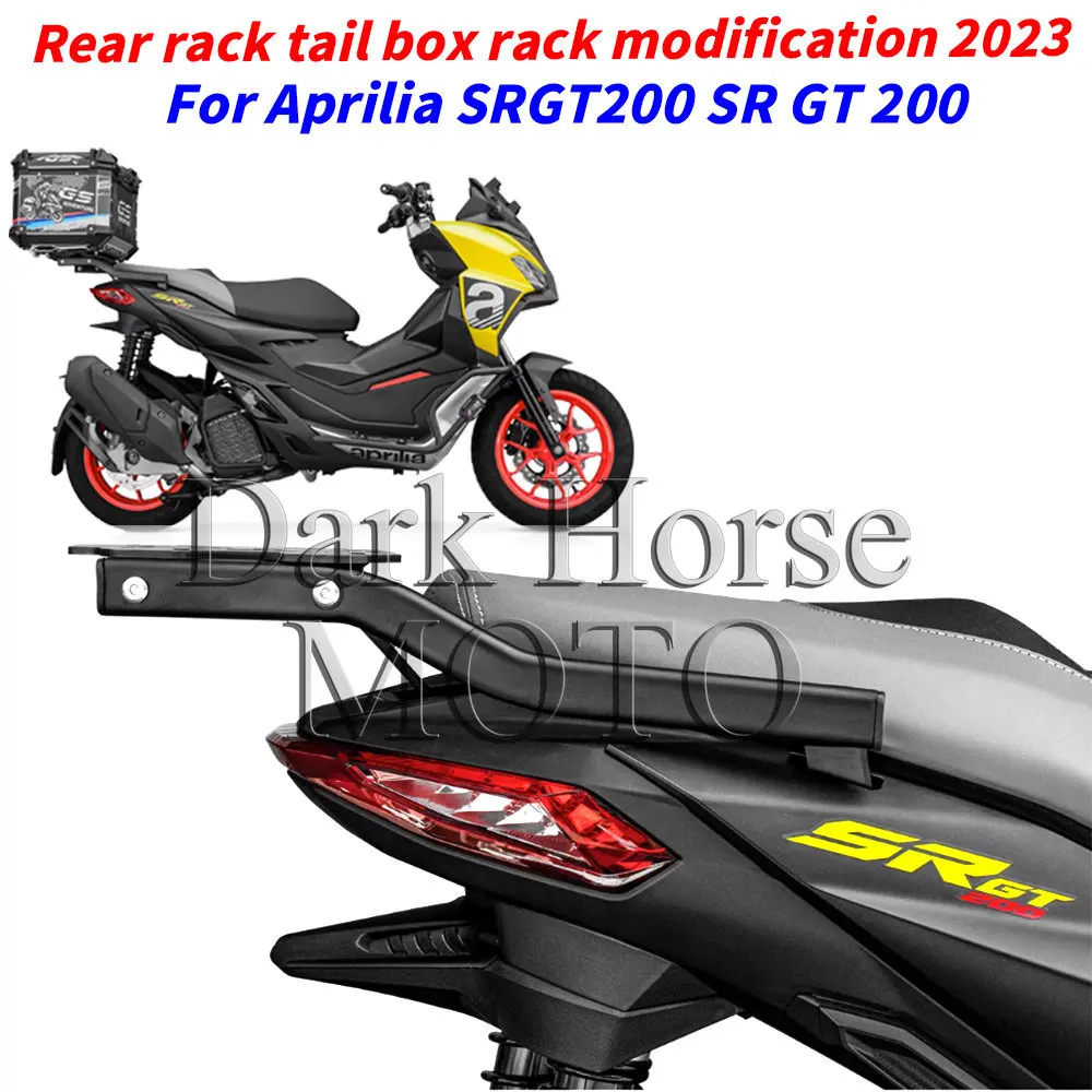 For Aprilia SRGT200 SR GT 200 Scooter Rear Shelf Modified Aluminum Alloy Box Motorcycle Bracket Accessories Rear Tail Rack