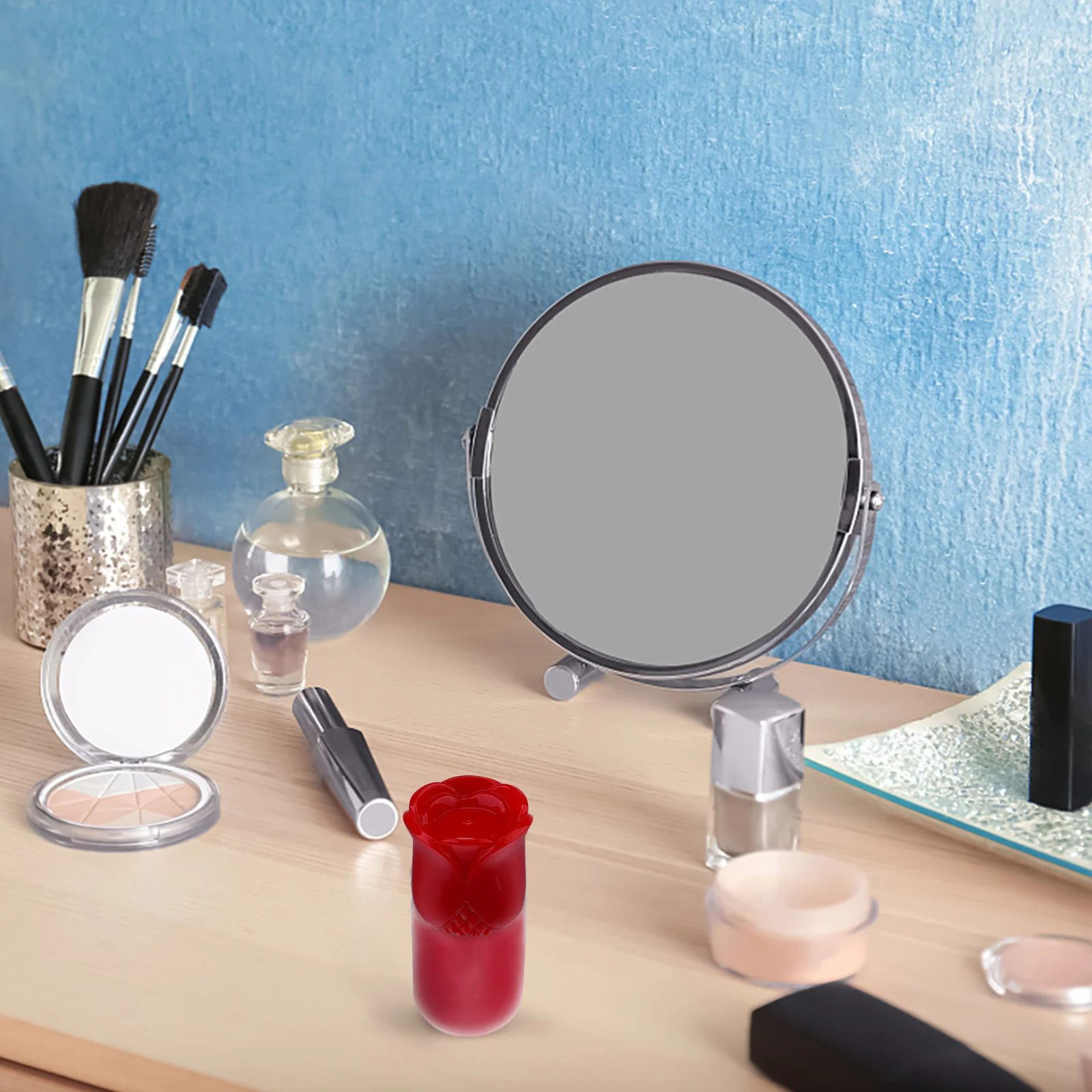 15 قطعة أنابيب لامعة فارغة شكل الورد إعادة الملء المحمولة الشفاه بلسم الحاويات Diy بها بنفسك زيت الشفاه السائل زجاجة شفافة السفر