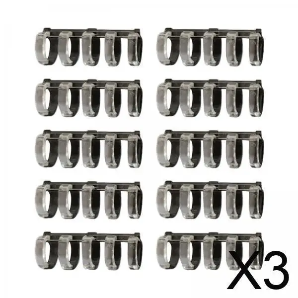 3x10x 5 Rings Loose Leaf Binder Rings Binding Spines for Office Notebook Diary black white