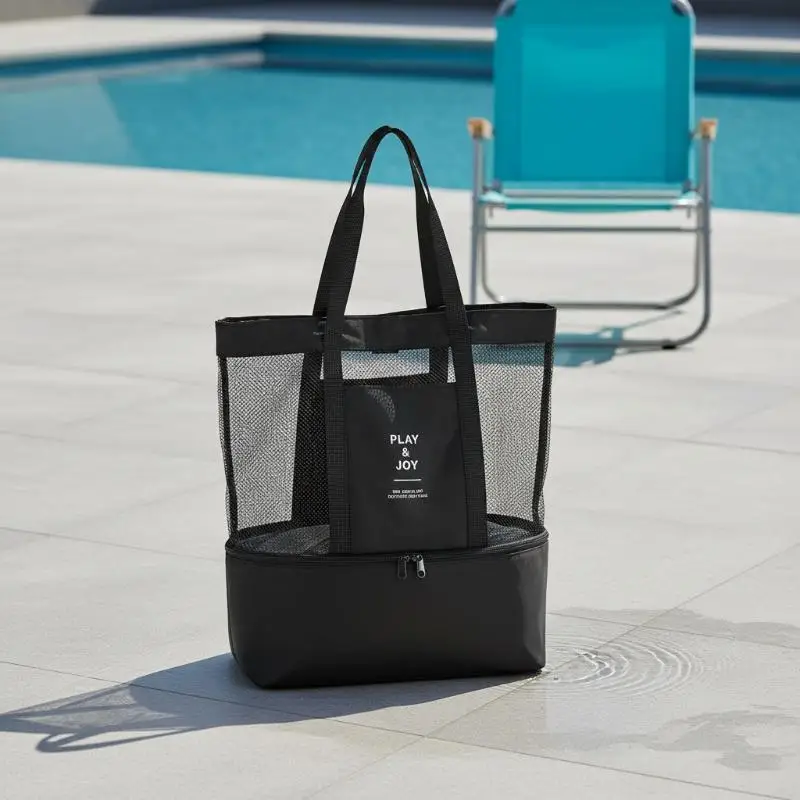 Dry Wet Separation Double Layer Storage Bag Waterproof Portable Handbag for Outdoor Travel Beach Swimming Gym