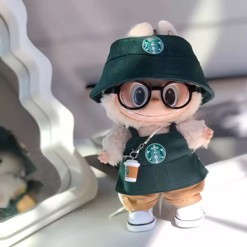 15cm 17cm Labubu Bjd  Clothing Coffee Blind Box V1 V2 V3 Working Clothes Clothes Replacement Fashion Retro Delicate Suit Toy - AliExpress 