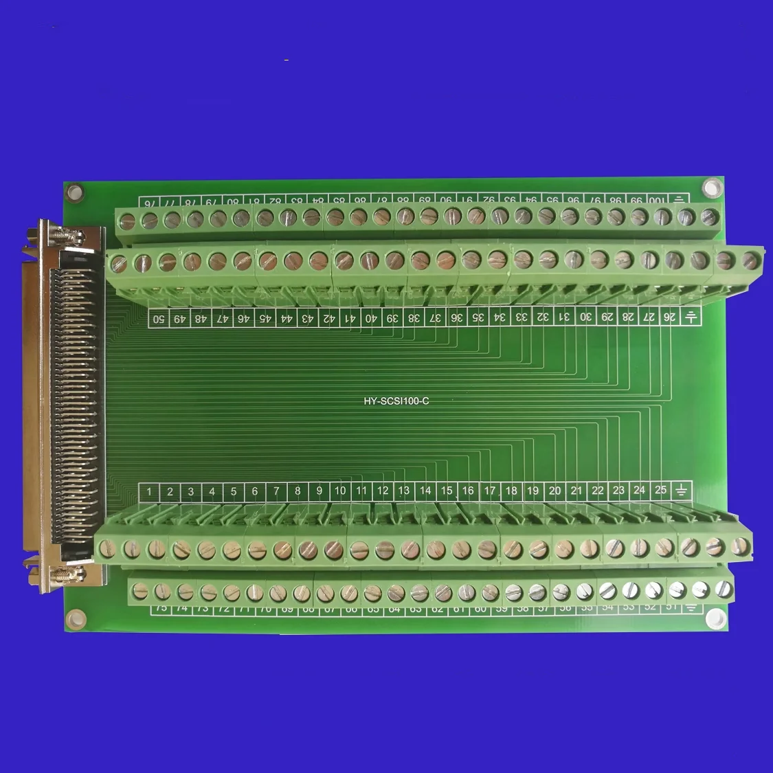 SCSI100 Female Transfer Terminal Board DB Terminal Block ADAM-39100 DIN-100S-01