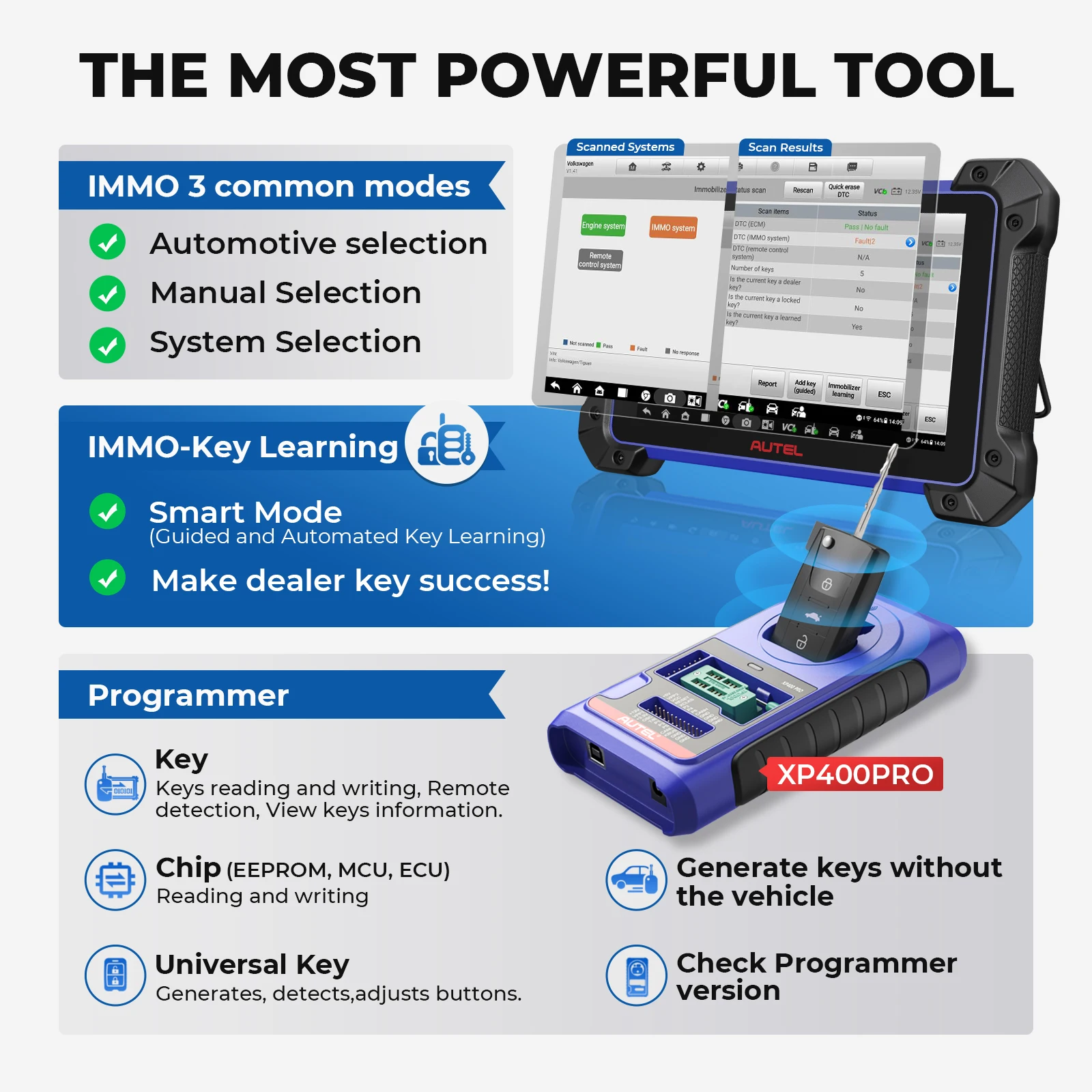 Autel MaxiIM IM608 II PRO IMMO Key Fob Programming Tool IM608II Programmer Diagnostic Tools 2 Years Update of IM608PRO