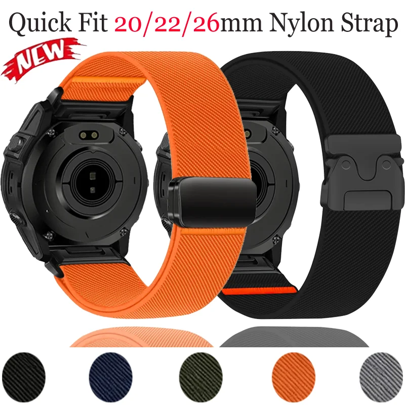 Quick Fit 26mm 22mm 20mm Nylon-Armband für Garmin Fenix 8-Tactix8-Quatix 8 Modisches Armband Garmin Forerunner 970/Instinct 3 Correa
