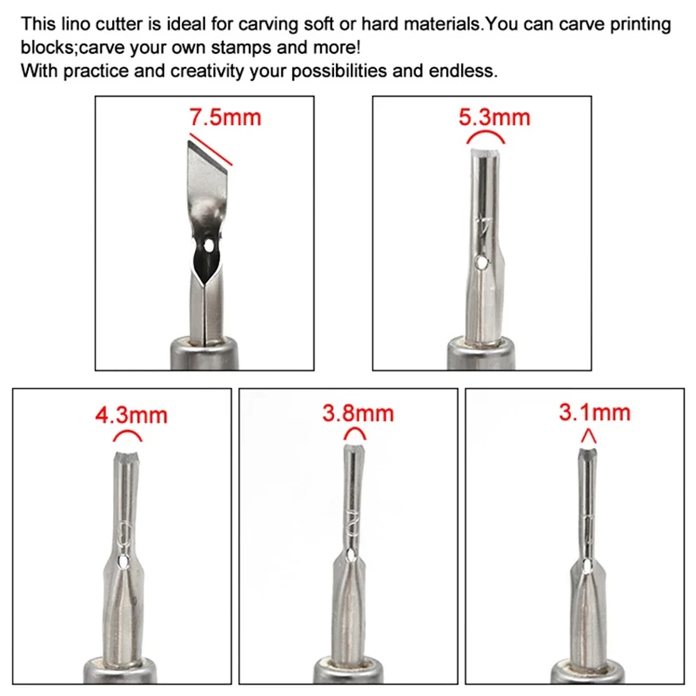 7 em 1 ferramenta de escultura prático conjunto facas gravura diy portátil abs linoleum cortador arte suprimentos ergonômico escola gravura
