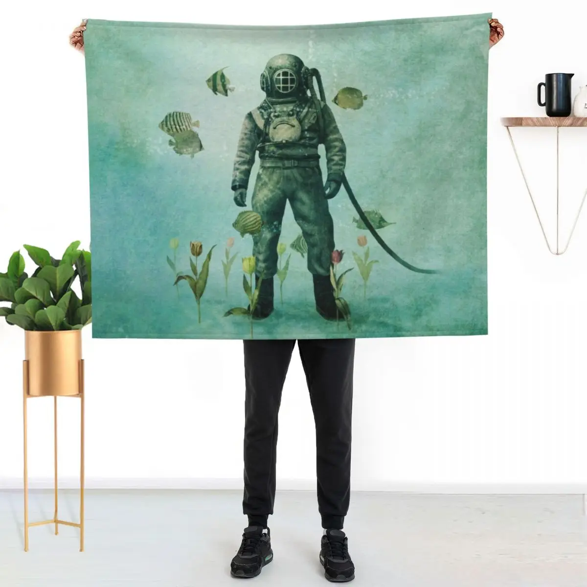 

Deep Sea Garden - colour option Throw Blanket Soft Comfort Blanket for Reading Watching TV