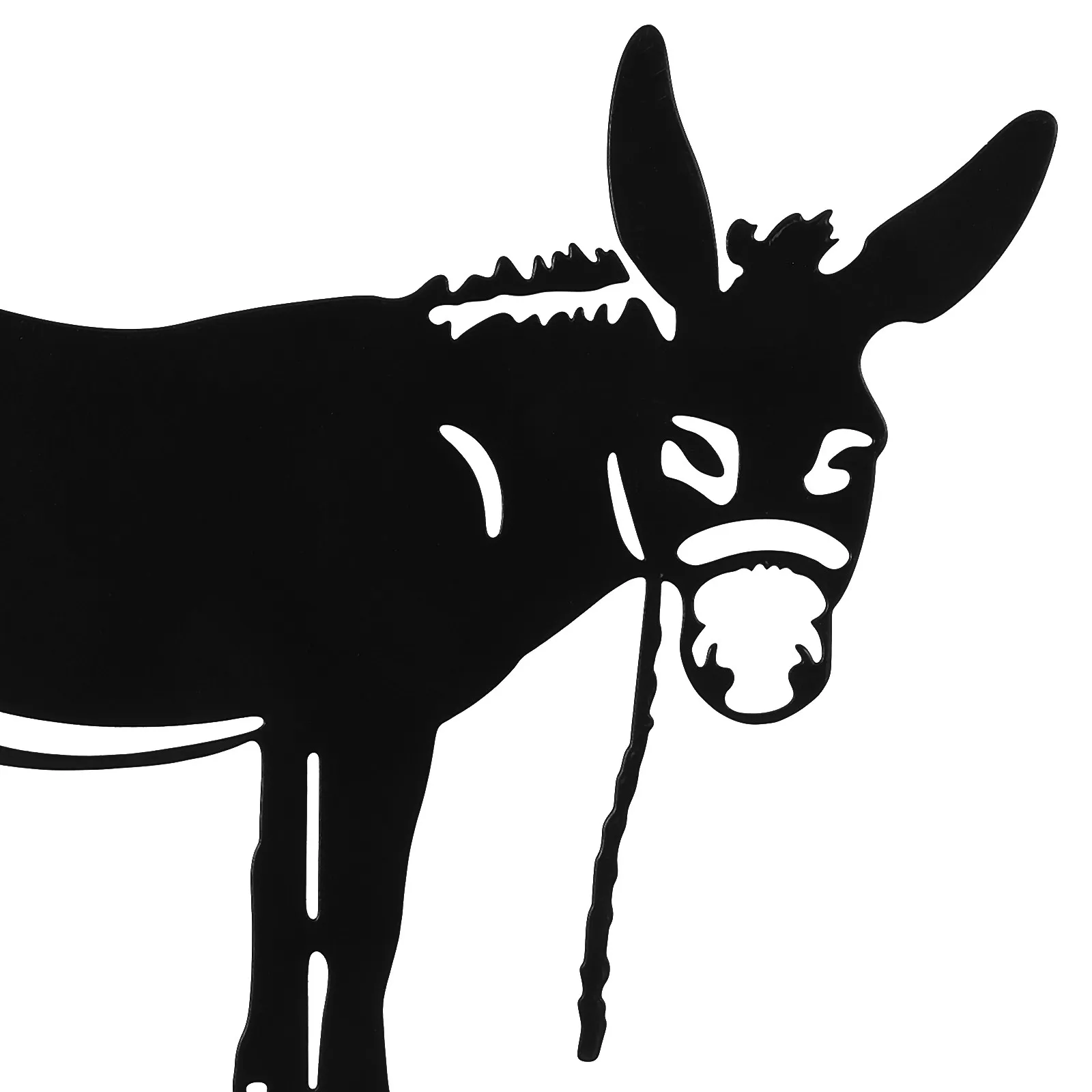 Donkey Metal Weathervane Roof Wind Direction Indicator for Garden Yard Patio Outdoor Decoration