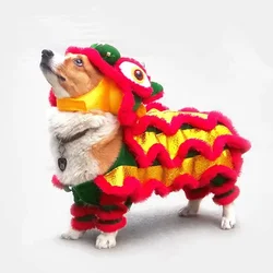 New Year Dog Clothing Winter Poodle Pug French Bulldog Welsh Corgi Shiba Inu Clothes Spring Festival Dog Coat Pet Apparel