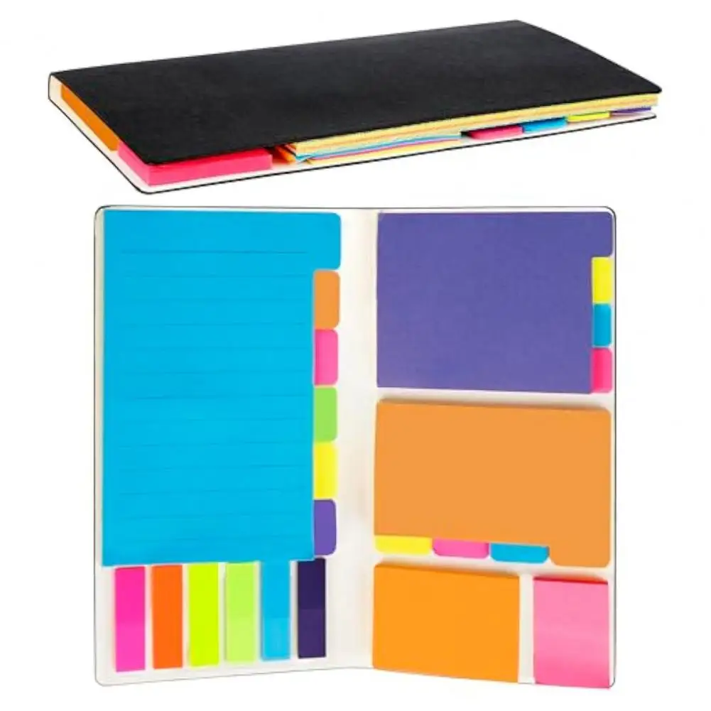 Notepad Sticky Notes Set Water-based Adhesive Scratch Pad Shell Reusable Bright Color Memo Pad for Office Supplies