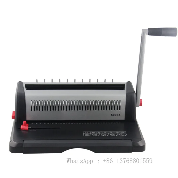 5008A Wholesale Desktop A4 Size Manual Wire Binding Machine 34 Holes For Notebooks