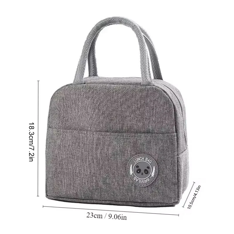 Simple and fashionable heat-insulating and heat-preserving handbag / lunch box. Suitable for students and office workers.