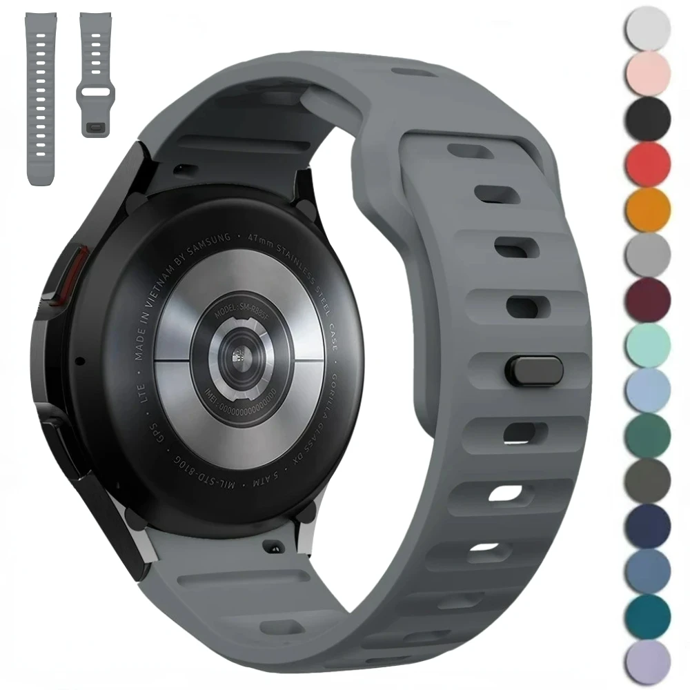 

No Gaps Silicone Strap for Samsung Galaxy Watch 7 6 5 4 44mm 40mm/5pro 45mm Wristband for Watch 6classic 43mm 47mm Original Belt