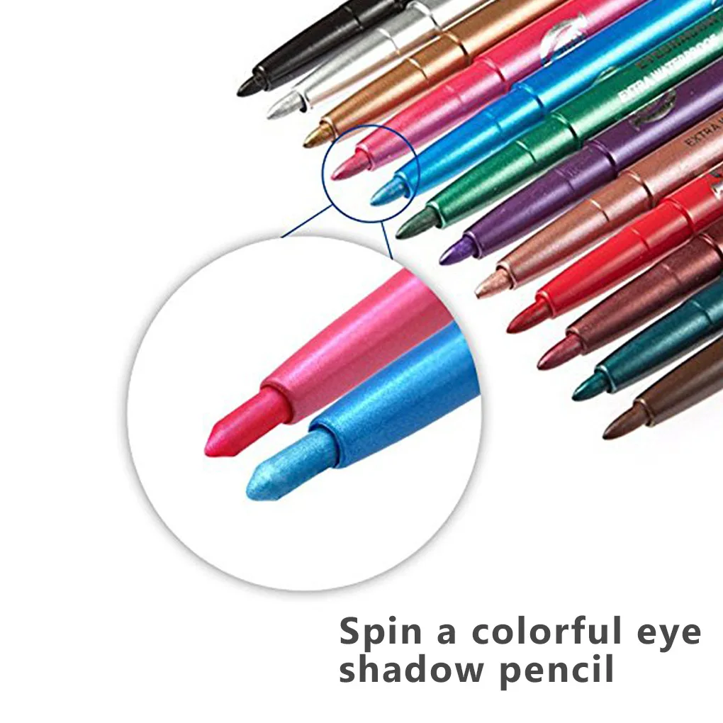 

12 Pcs/Set Mixed Colors Make Up Eyeliner Pencil Eyeshadow Eyebrow Beauty Pen Kit Waterproof Cosmetics Eyes Makeup Tools