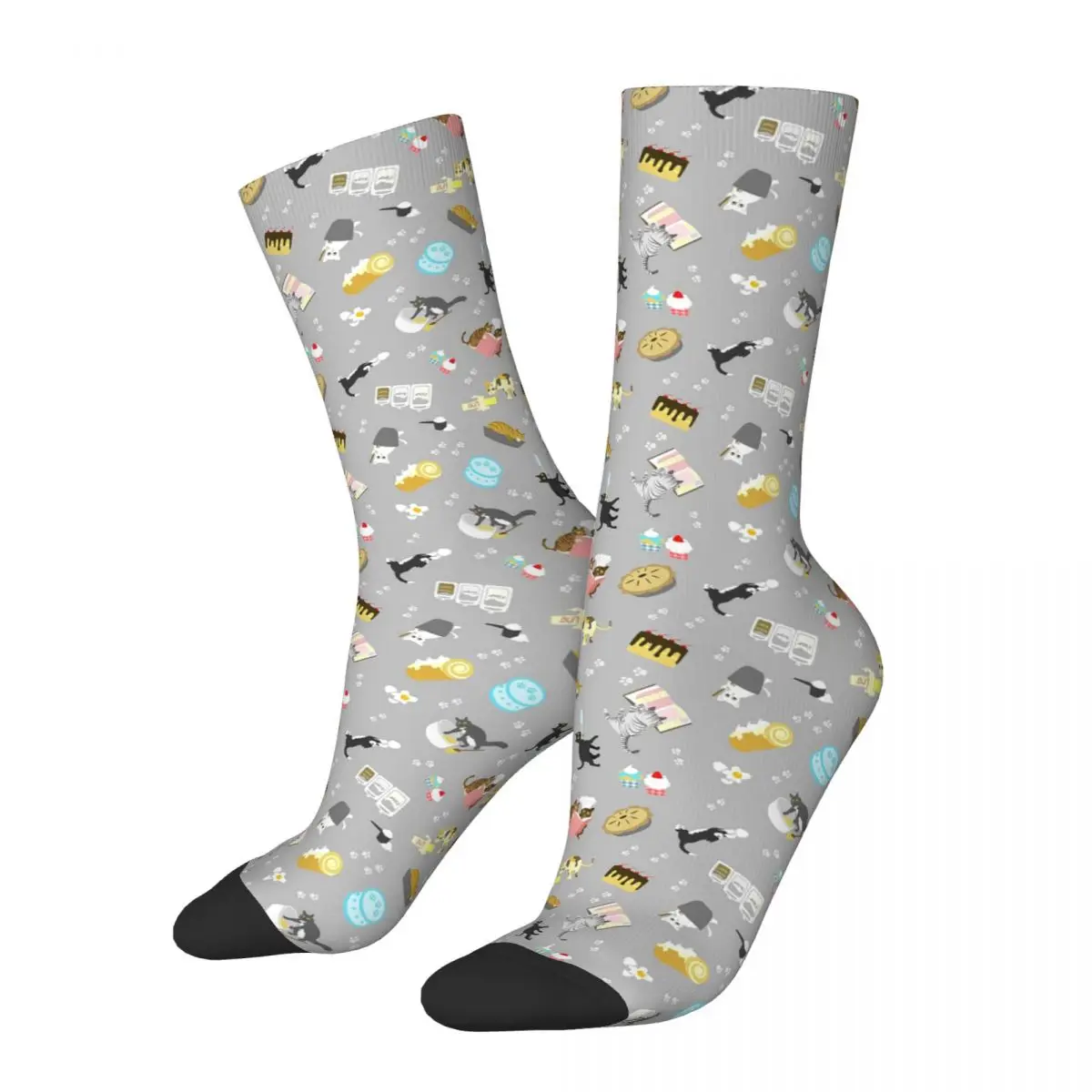 

Cats Baking Cakes And Other Sweets, In Grey Socks Harajuku Super Soft Stockings All Season Long Socks Accessories Unisex Gifts