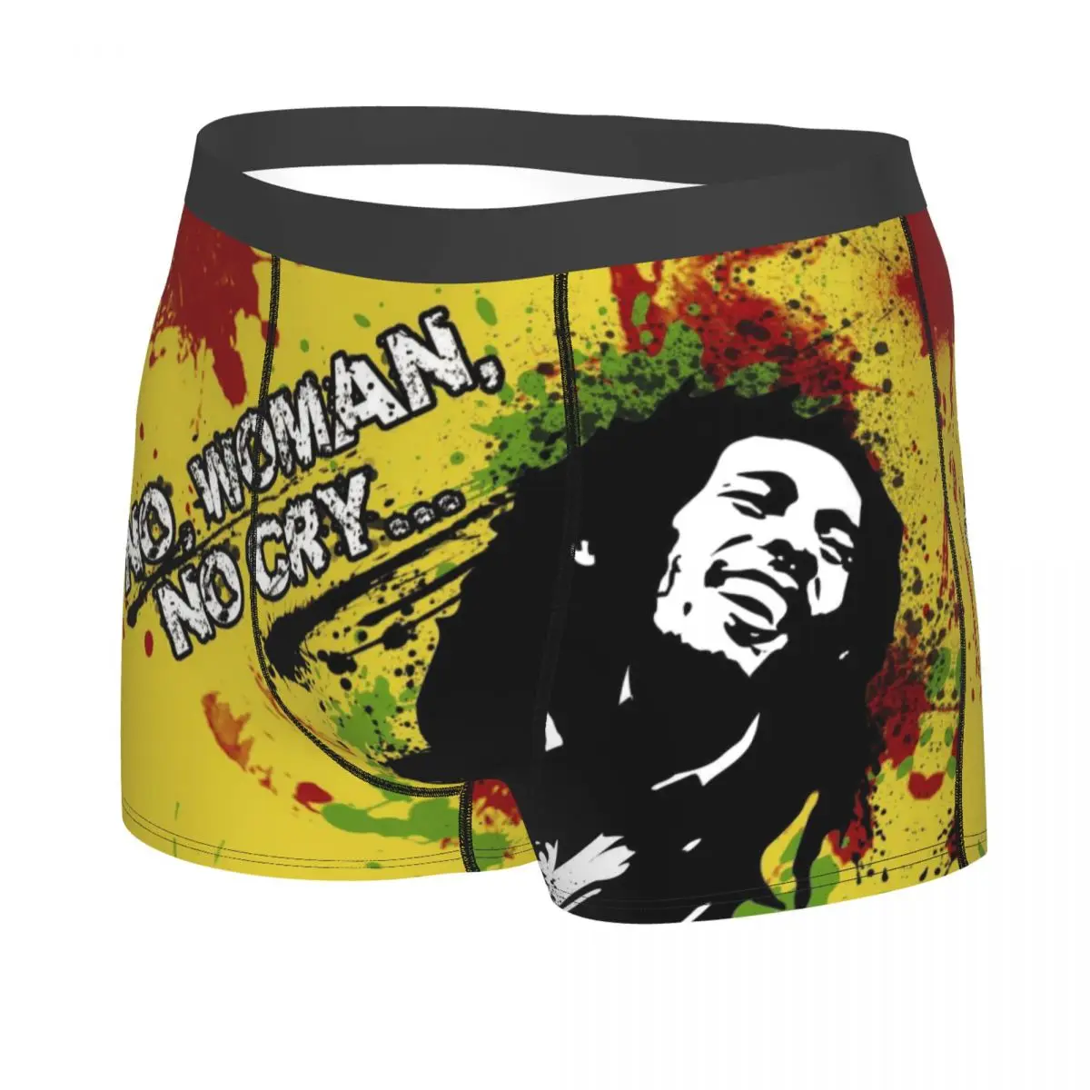 Sexy Jamaica Reggae Rock Bob Marley Boxers Shorts Panties Male Underpants Stretch Briefs Underwear