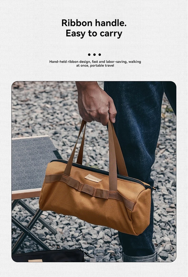 Große Kapazität Handtasche mit Verdicktem Zylinder für Camping-Zeltheringe, Kleinkram und Werkzeugorganisation – Detail 9
