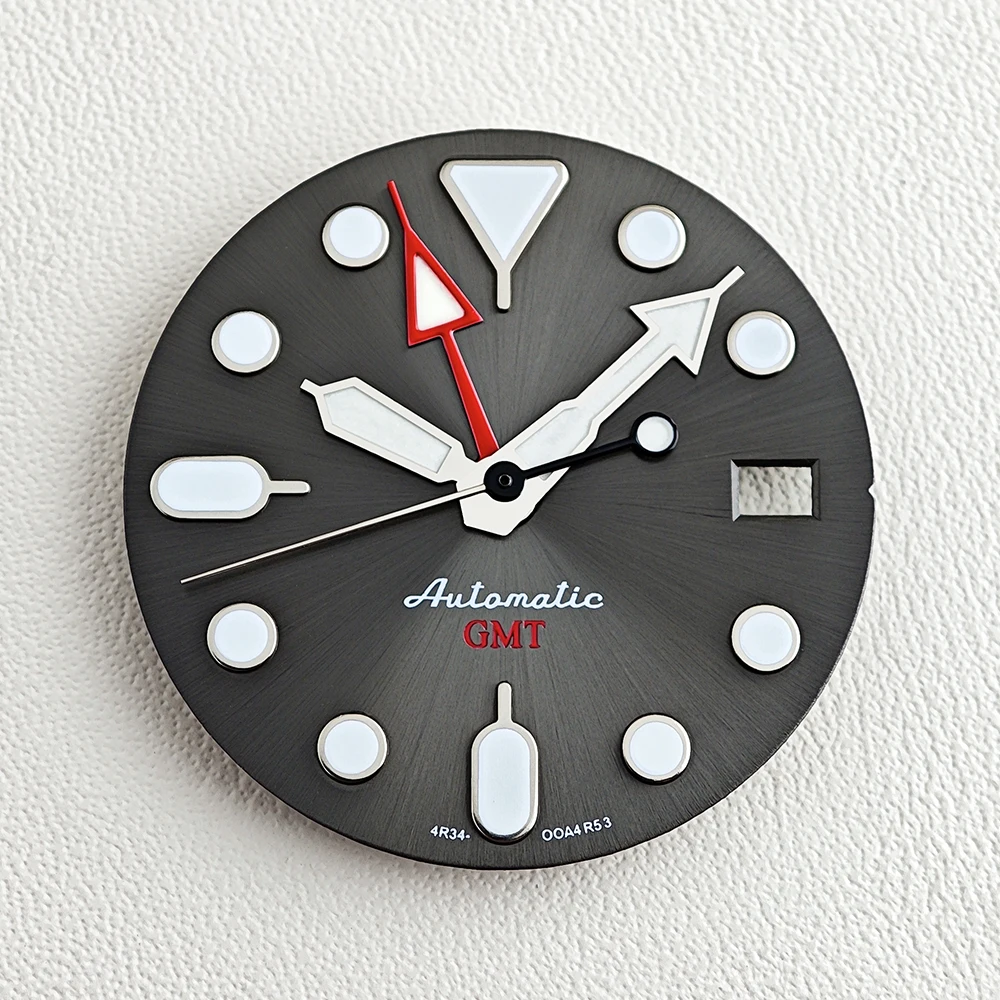 NH35 28.5mm SKX007 Dial Custom Logo Dial Fit for NH35/NH36 Movement Green Luminous Sunray Dial Watch Parts 3 O'clock Date