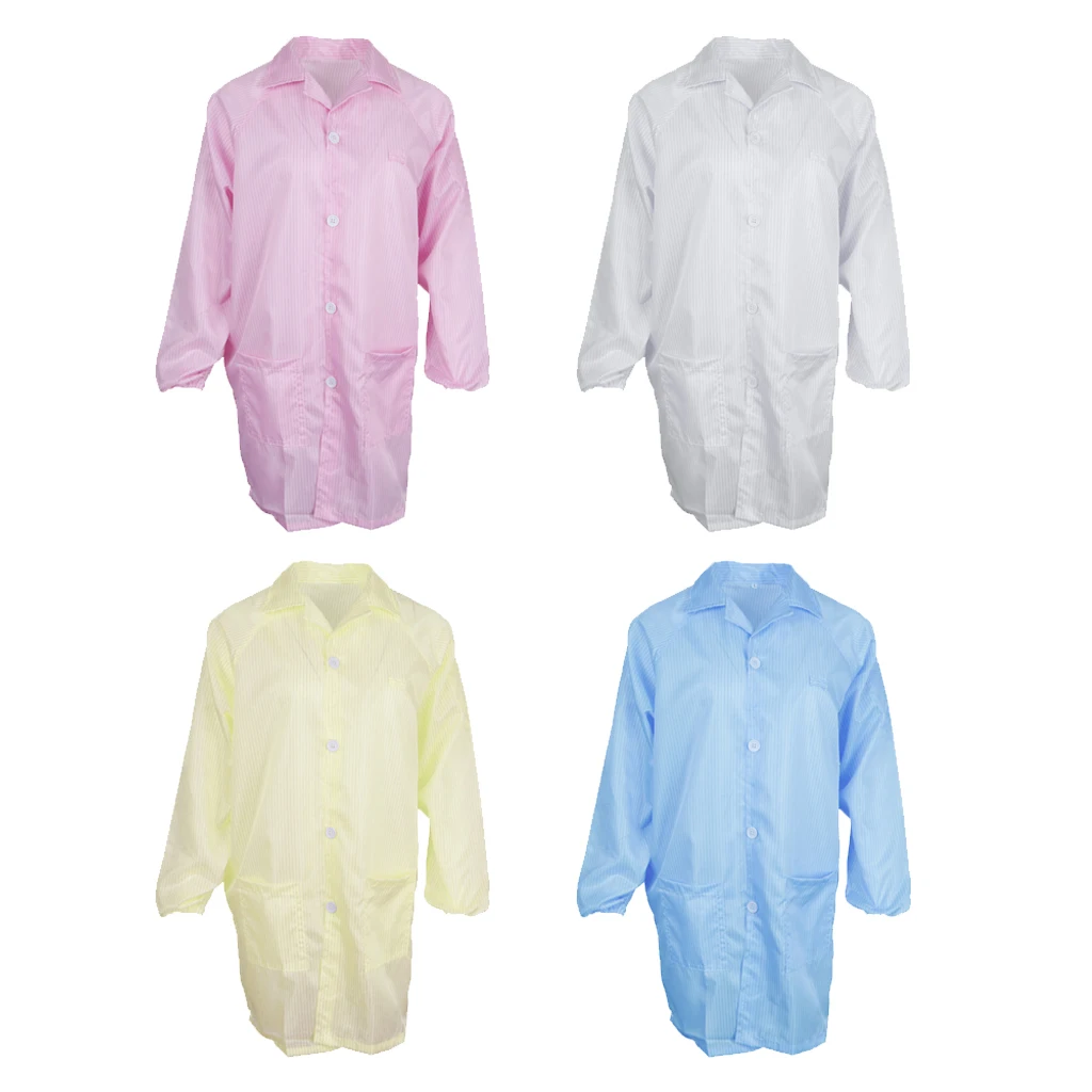 Anti-Static Premium Lab Coat Jacket Overall Dental Clothing Gown Workwear