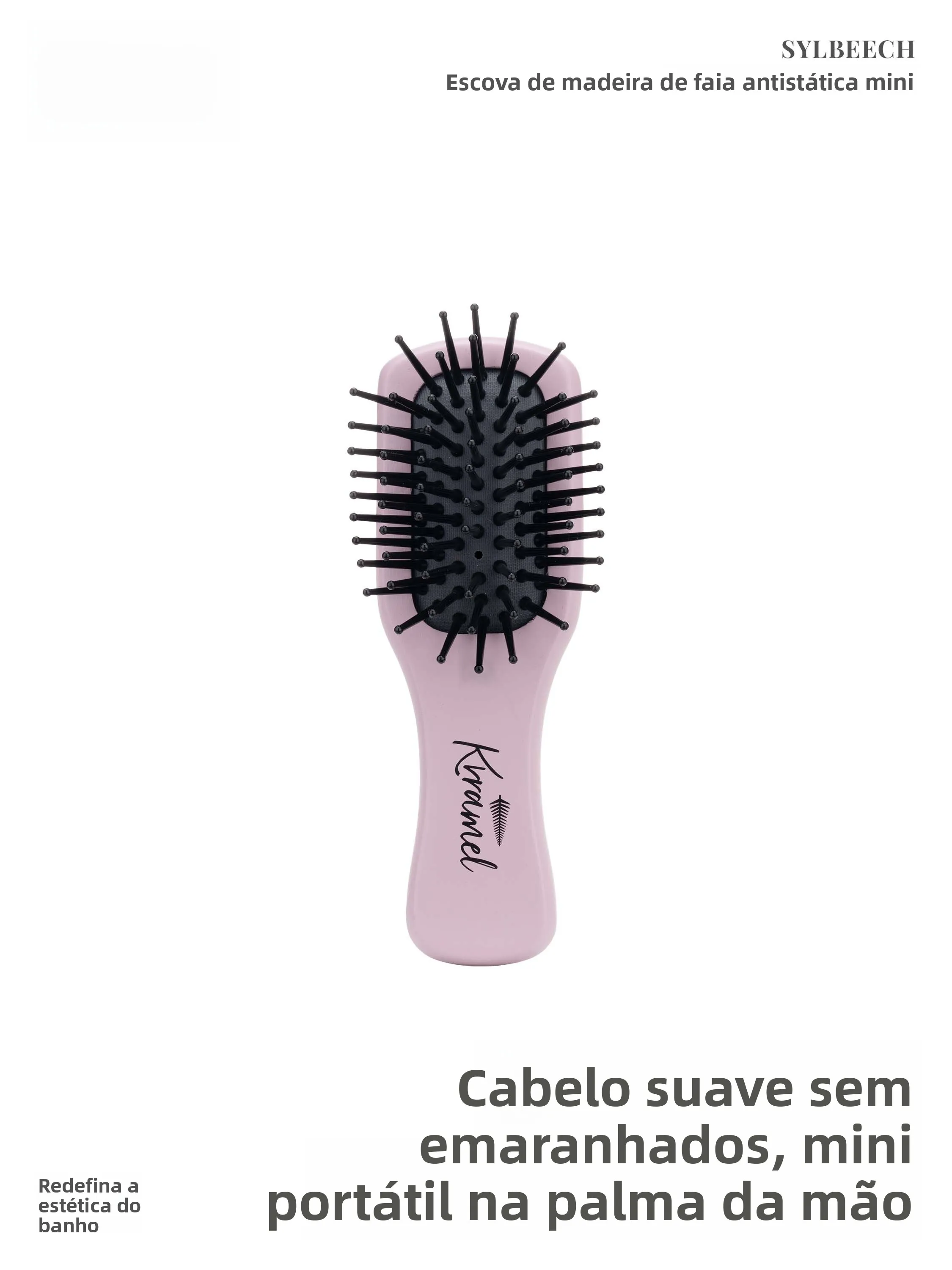 ポータブルミニマッサージコーム-もつれ防止ヘアブラシ-コンパクトトラベルサイズ-ふわふわヘアトップブラシ-パーソナルミニブラシ