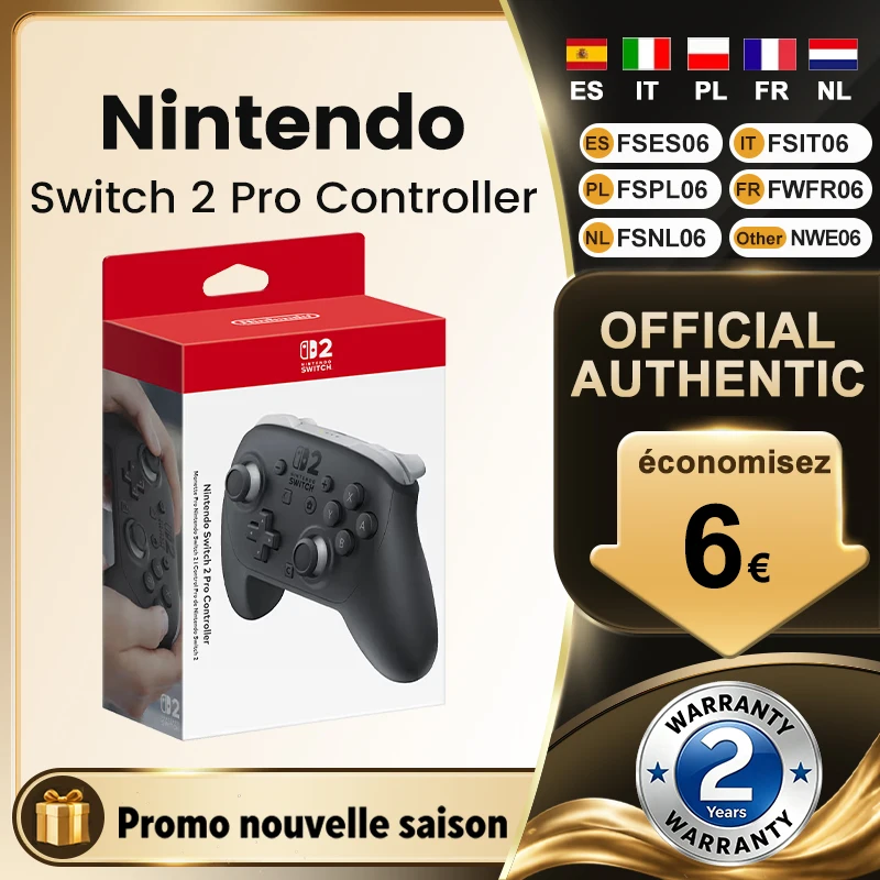 Manette sans fil Nintendo Switch 2 Pro pour NS2, nouvelle manette de jeu avec boutons arrière GL/GR, disposition des boutons optimisée, précision accrue