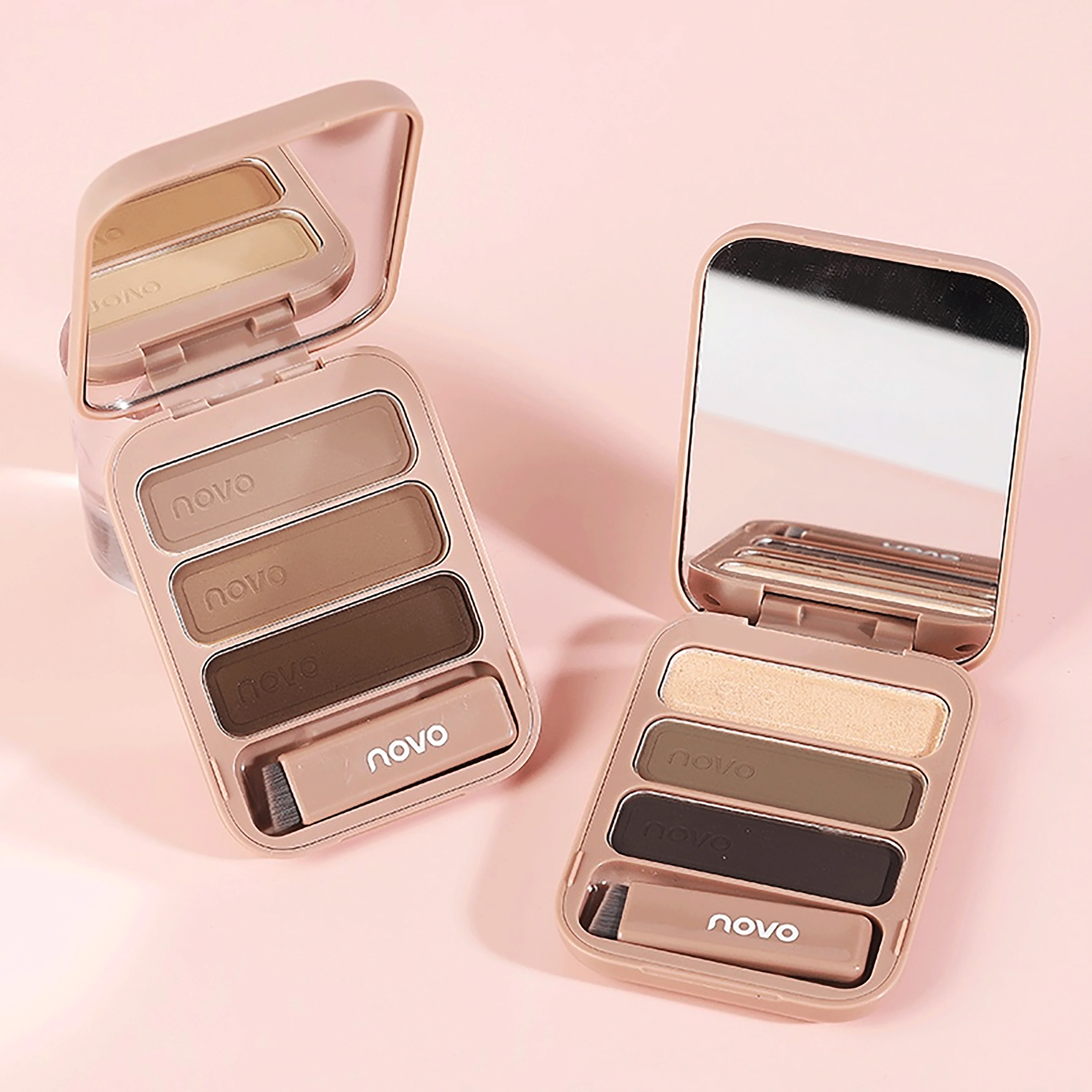 NOVO Waterproof and sweat-resistant natural-looking brows in three shades. Long-lasting brow powder that stays put.