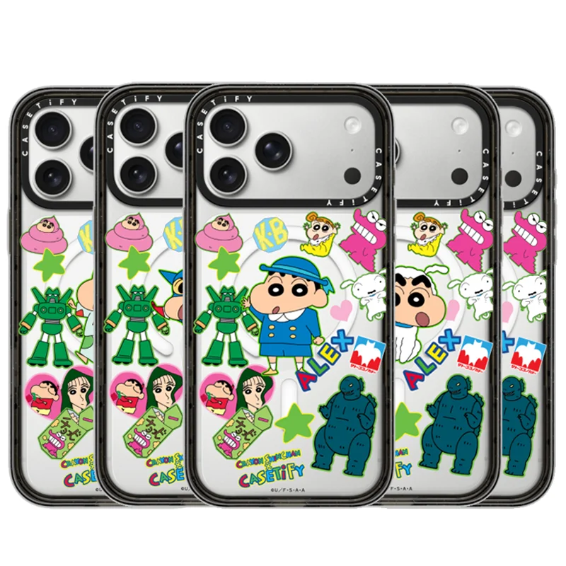 

CASETiFY Crayon Shin-chan Cartoon Series Magnetic Drop-proof Case for iPhone 13 14 16 17 Pro Max Air 15 Plus Protect Cover