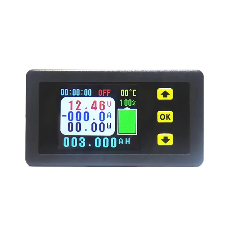 AA51 VA7510S Voltage And Current Meter,100A 6-75V/0V-120V DC Ammeter Voltmeter Monitor Output Battery Charge And Discharge