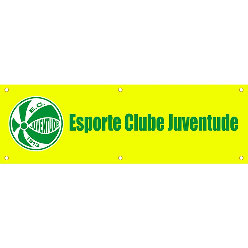 Brazil Esporte Clube Juventude Banner Free Shipping Customize Football Flags Yellow 1.5*5ft (45*150cm)  Custom Advertising Flag