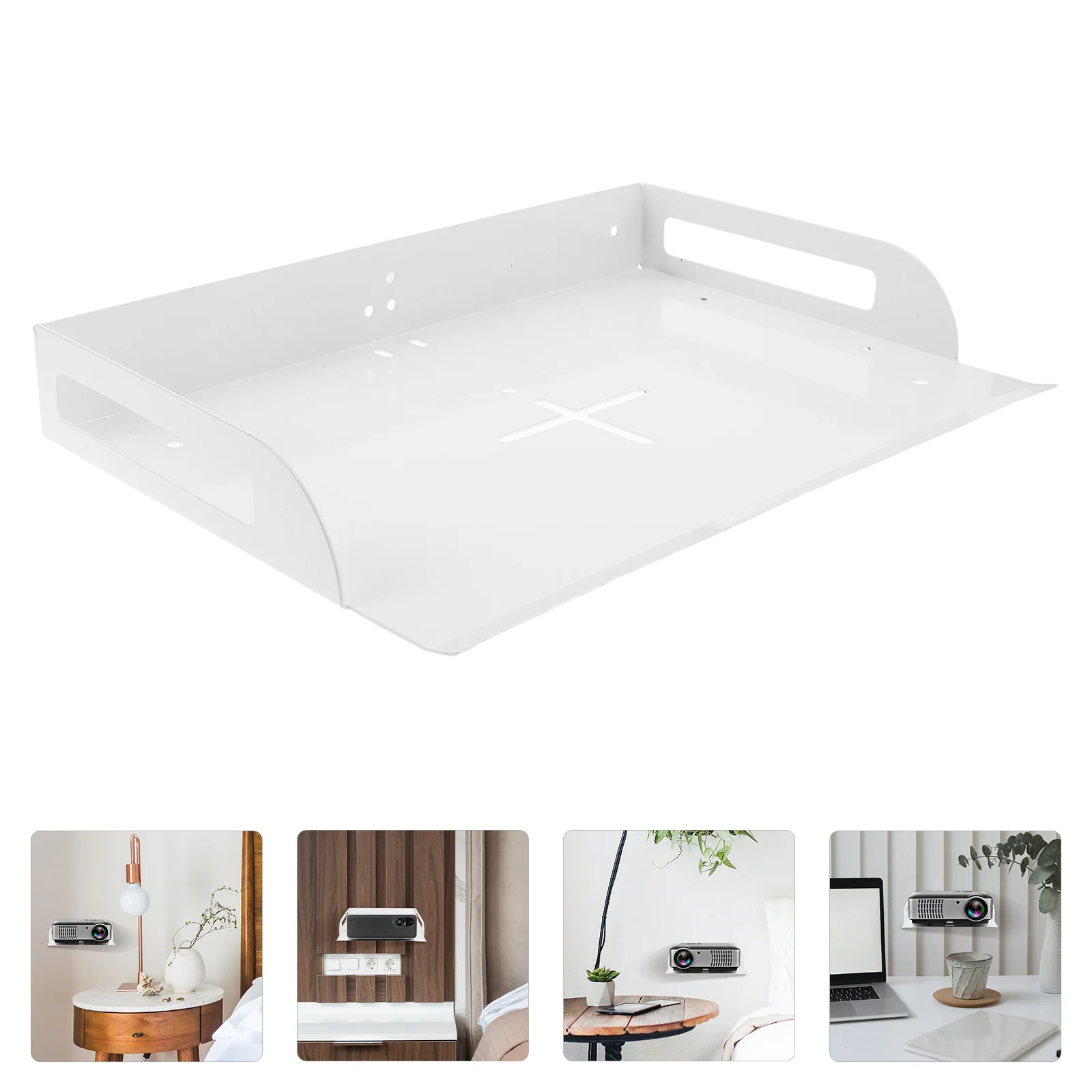 Wandmontage Projector Lade Plank Metalen Beugel Voor Modem Router Camera Universele Kabel Box Houder Kantoor