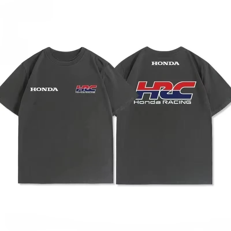 

Летняя мода 2025 года HRC Honda Racing, мужская футболка с принтом, дышащая мотоциклетная футболка с фитилем, мужская и женская мото