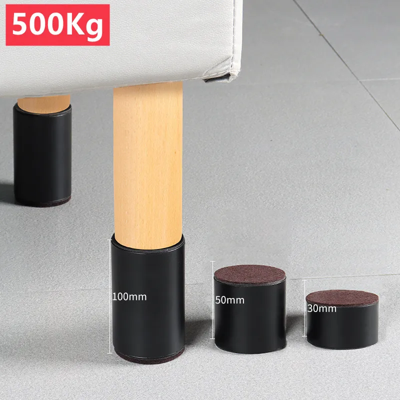 4 szt. Metalowe nóżki do mebli nóżki podkładki podwyższające podkładki kwadratowe okrągłe krzesło stołowe biurko Sofa Riser ochraniacz podłogi winda