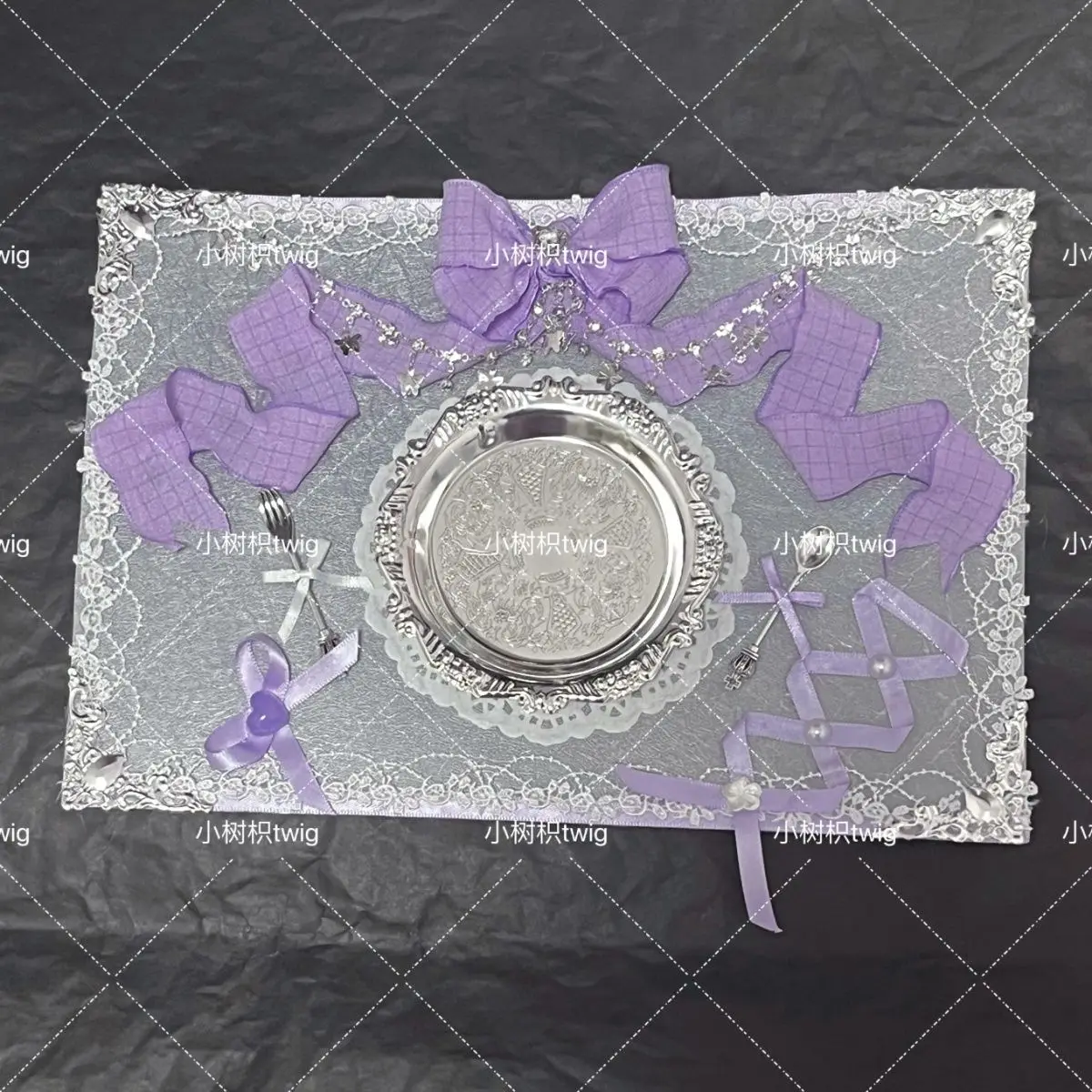 Dinner Plate Goods Display Luxury Cosplay Ita Bag Insert Board Badge Organizer Board Ita Bag Accessories Ribbon Bow