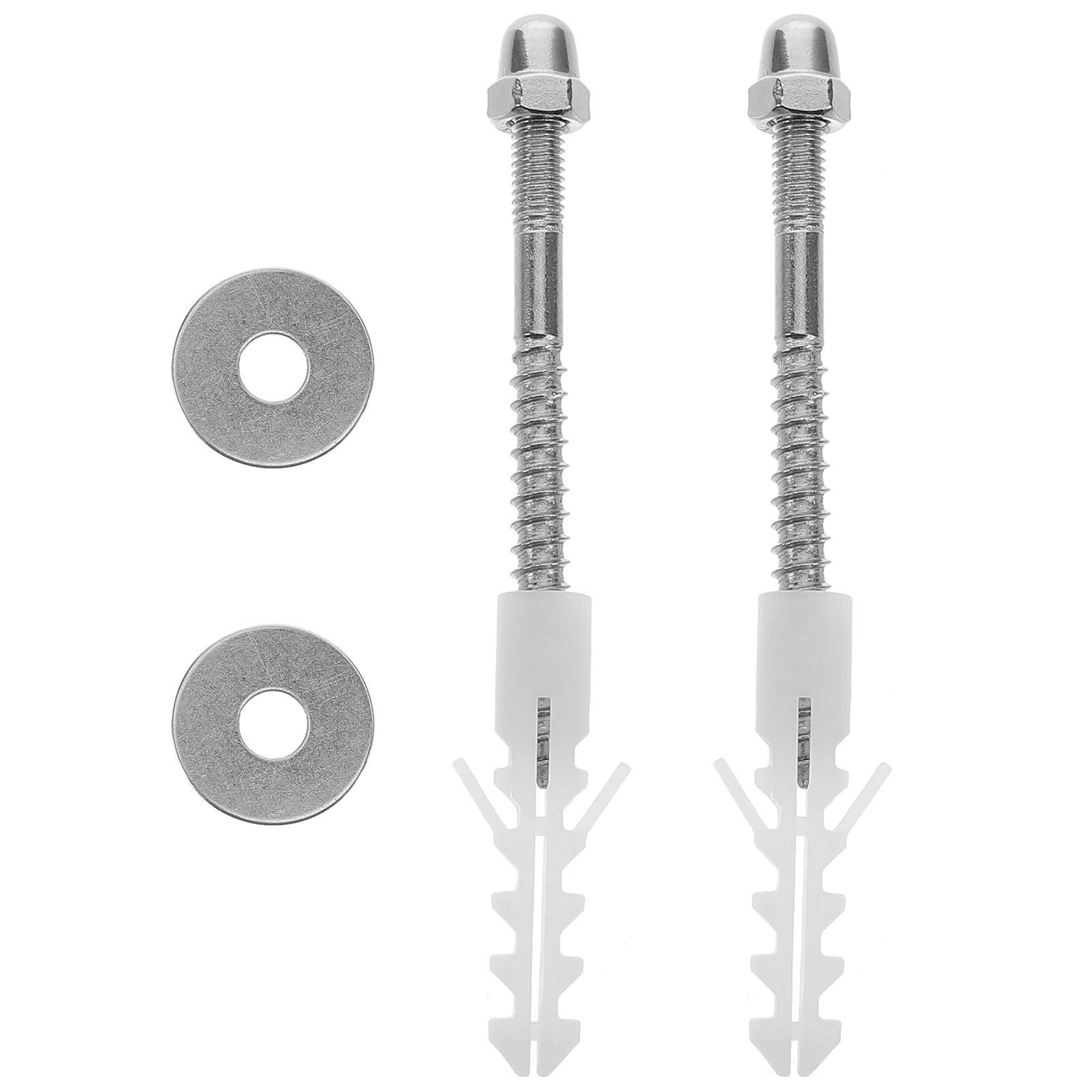 

Toilet Mounting Screws Heavy Duty Bolts Silver Galvanized Iron Hardware Replacement Kit Universal Fit Long Lasting Durable Fade