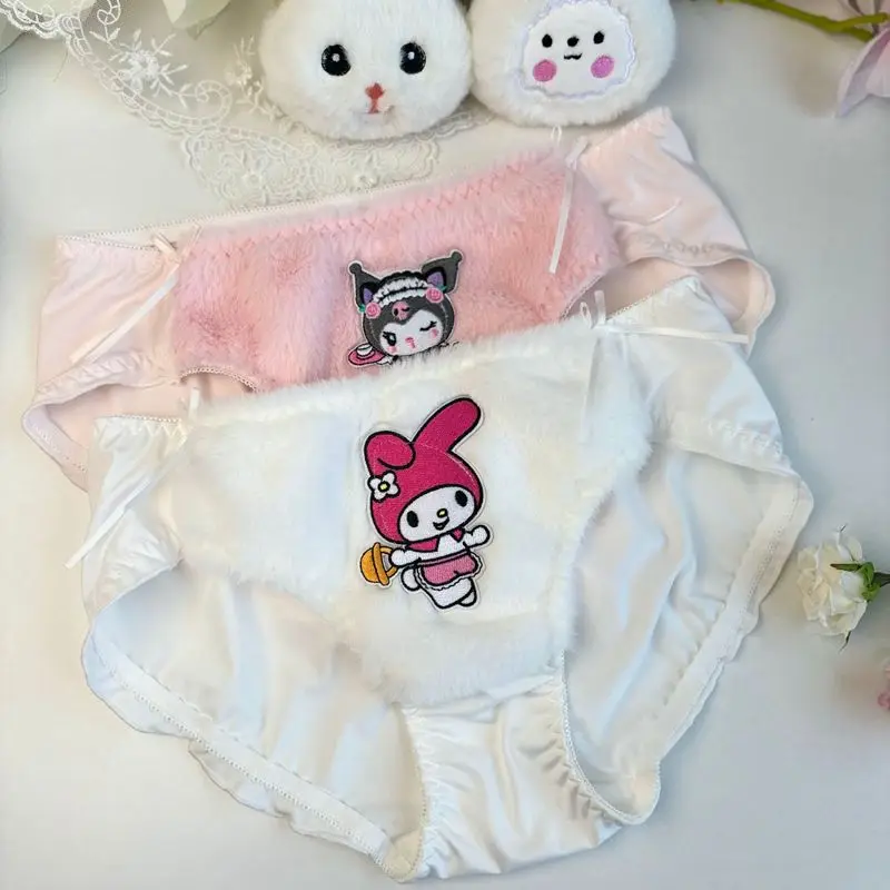 

New Sanrio anime cartoon cute innovative women's Kuromi My Melody high-looking plush anime briefs girls soft underwear gift