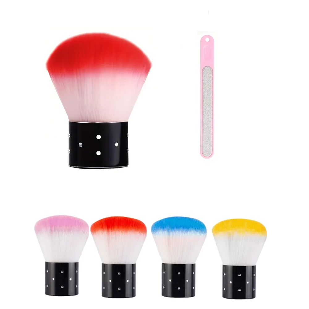 2pcs/set Professionals Nails Art Mushroom Brush Cleaner Dust Cleaning Brush Soft Nail Art Brush Manicure Cleaning Tools
