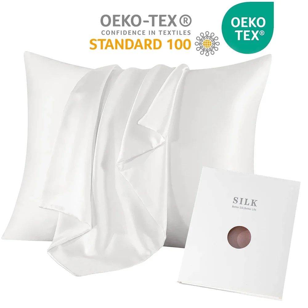 6A 30MM 100% Two Sides Pure Real Natural Mulberry Silk PillowcaseLight Luxury High Quality Silk Pillow Case with Hidden Zipper