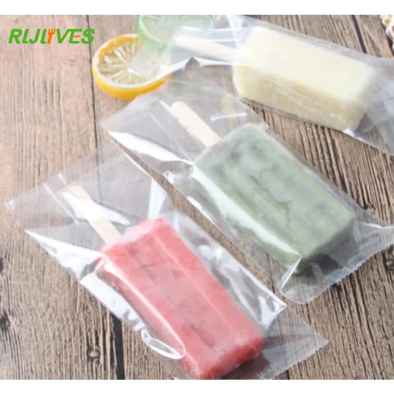RLJLIVES-bolsa de plástico transparente para helado, paquete de Chocolate, pan y pastel, 100 unidades