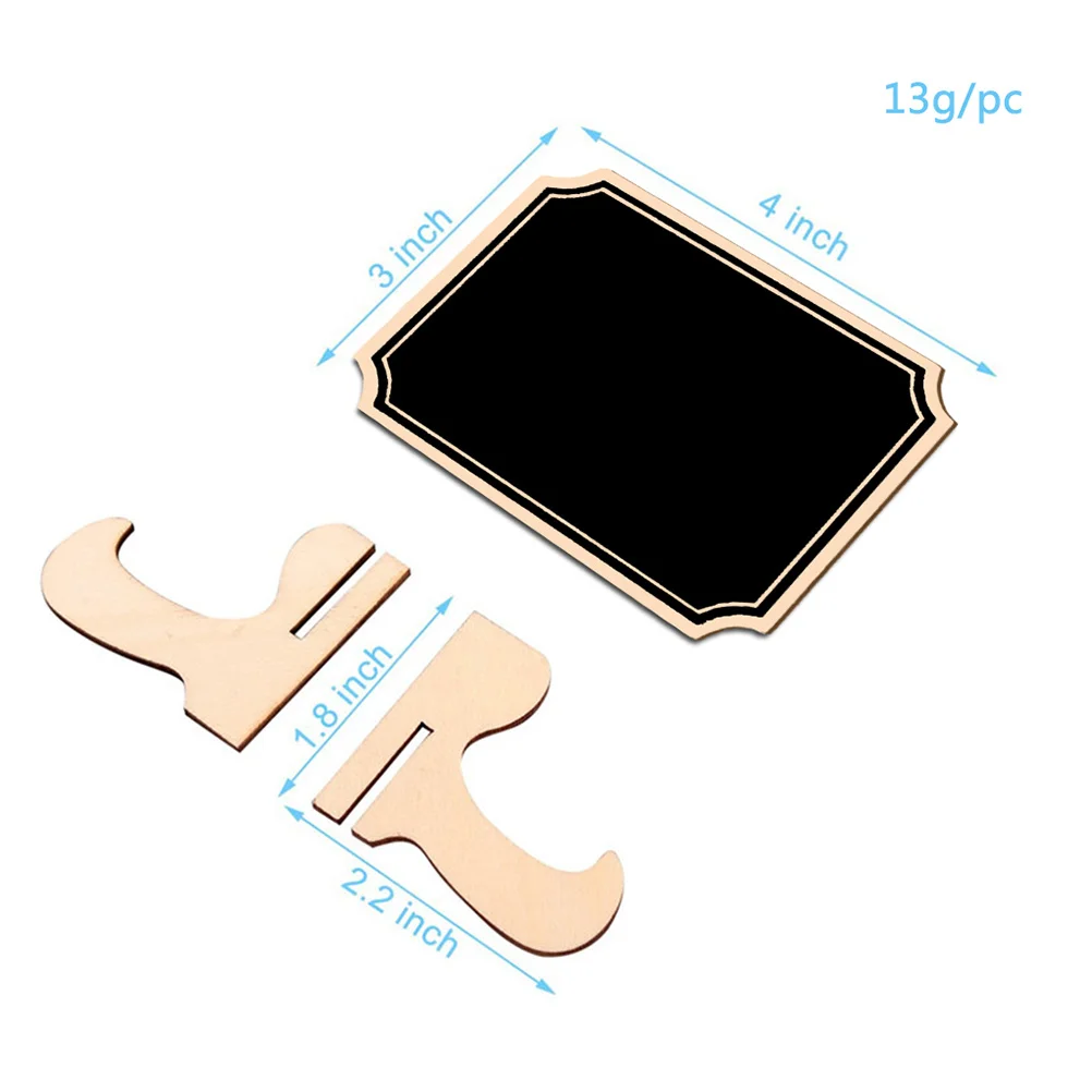 

10Pcs Mini Chalkboards Wood Trim Erasable Message Boards for Weddings Dinner Party Table Place Food Labels Mini Chalkboards