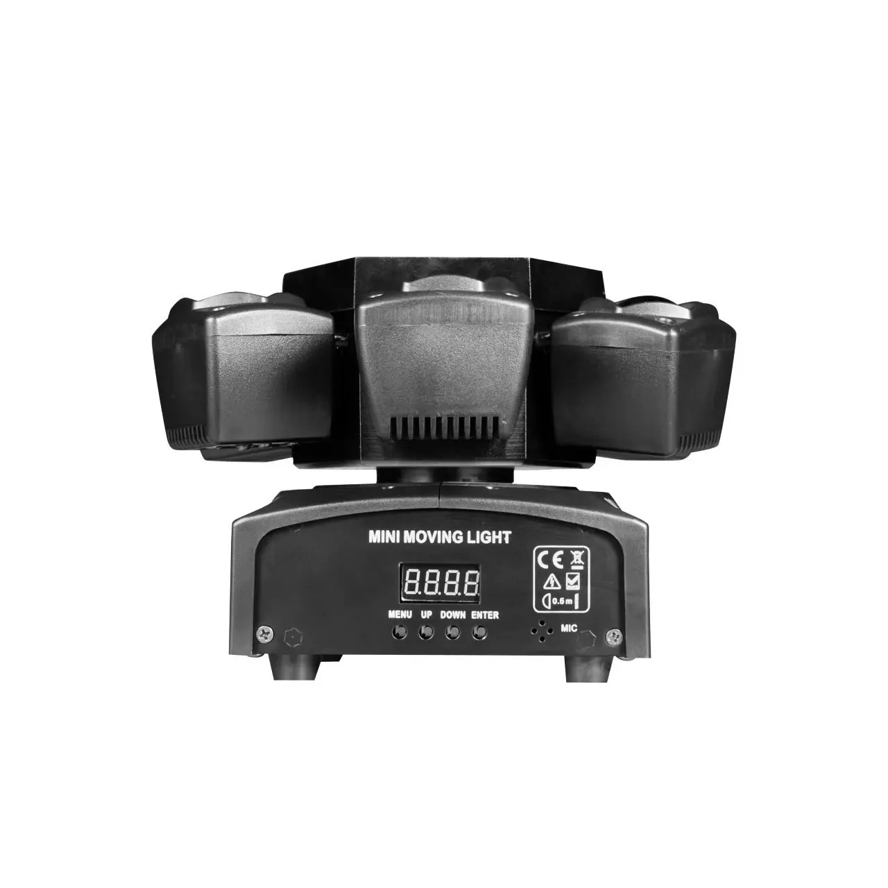 120W 5-in-1 6 Arms Moving Head Lights RGBW LED 132 SMD Board Dual Laser DMX512 360° Stage Light for DJ Party Club Wedding Events