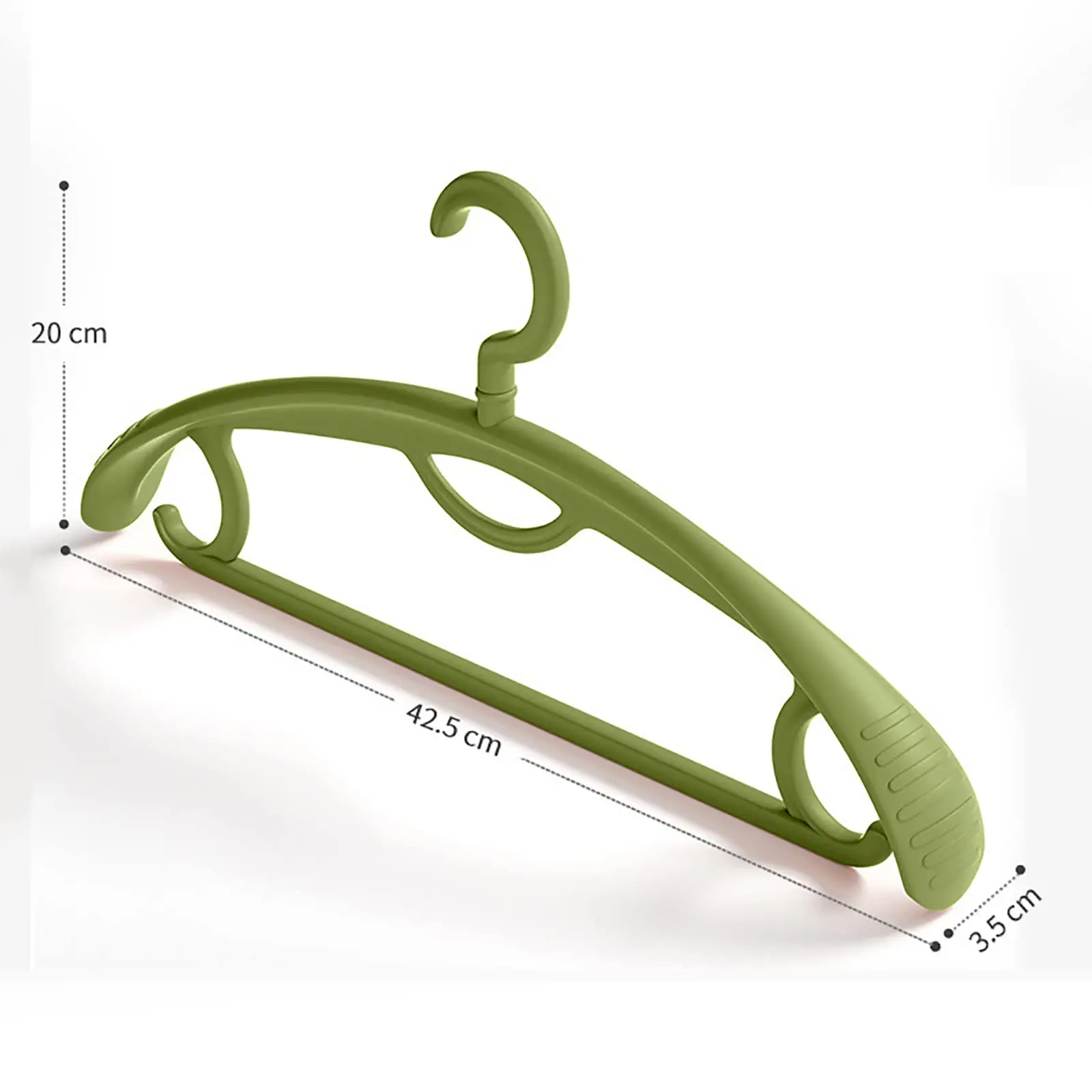 

10 Pack Plastic Hangers Extra Thick Plastic Wide Shoulder Adult 360 Degree Rotating Non Slip Standard Hangers Ideal for Everyday