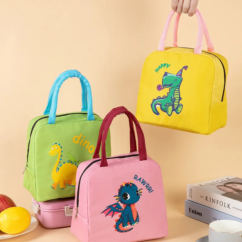 Fiambrera térmica con aislamiento de dibujos animados para niños, bolsas refrigerantes portátiles para estudiantes, bolsa de Picnic, contenedor Bento Lonchera nuevo