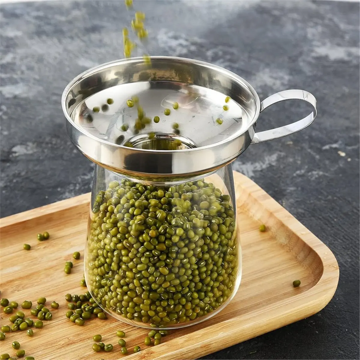 Stainless Steel Canning Funnel Set 3-Pack, Wide Mouth with Removable Strainer for Jam Oil