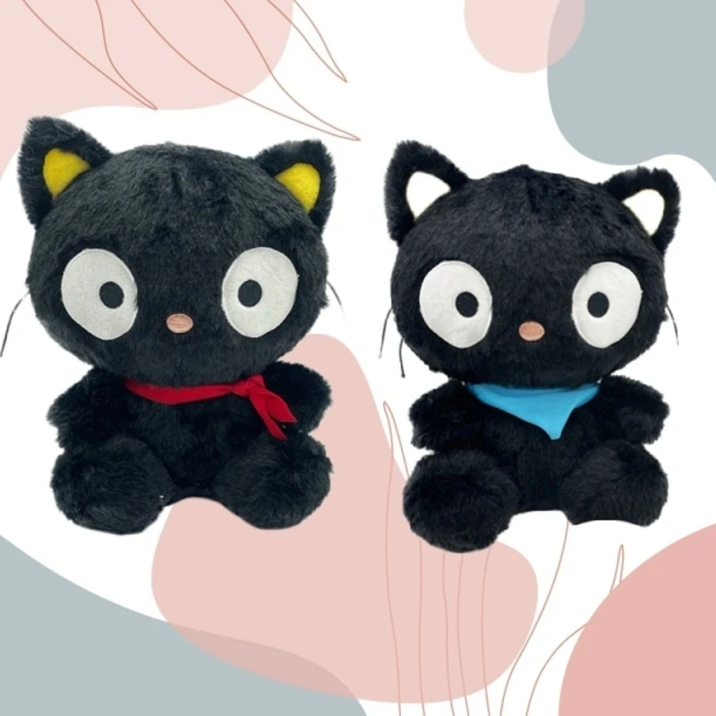 25cm Japanese Anime Chococat Plush Ghibli Black Jiji Cat Plush Cute Black Cat Soft Stuffed Animal Pillow Plushie Doll Toy Gift