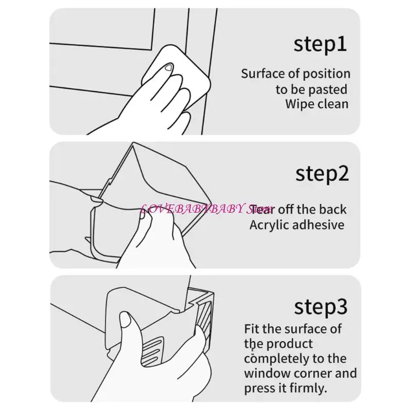 Silicone Window Corner Guard Edges Edges Protector Easy การป้องกันการติดตั้งง่าย