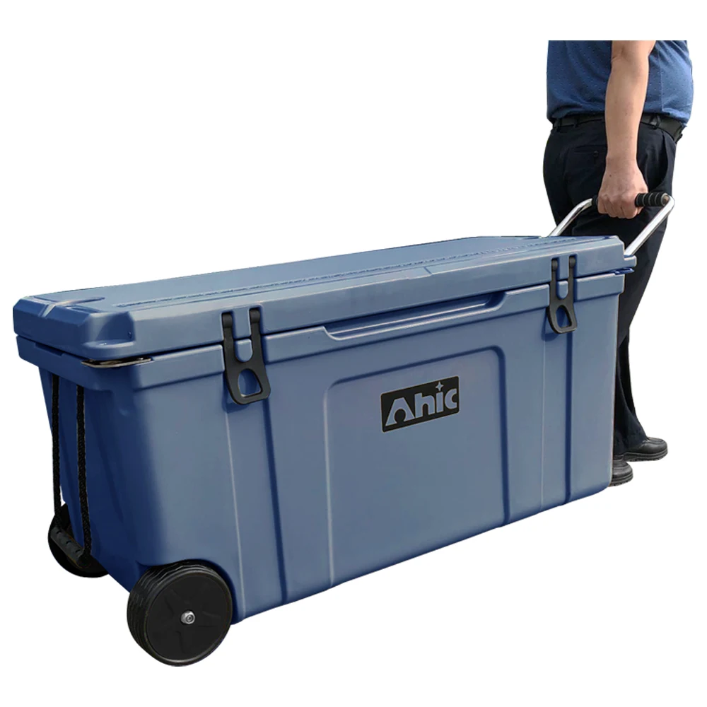 

Portable Cooler Box with Wheels for Camping Fishing