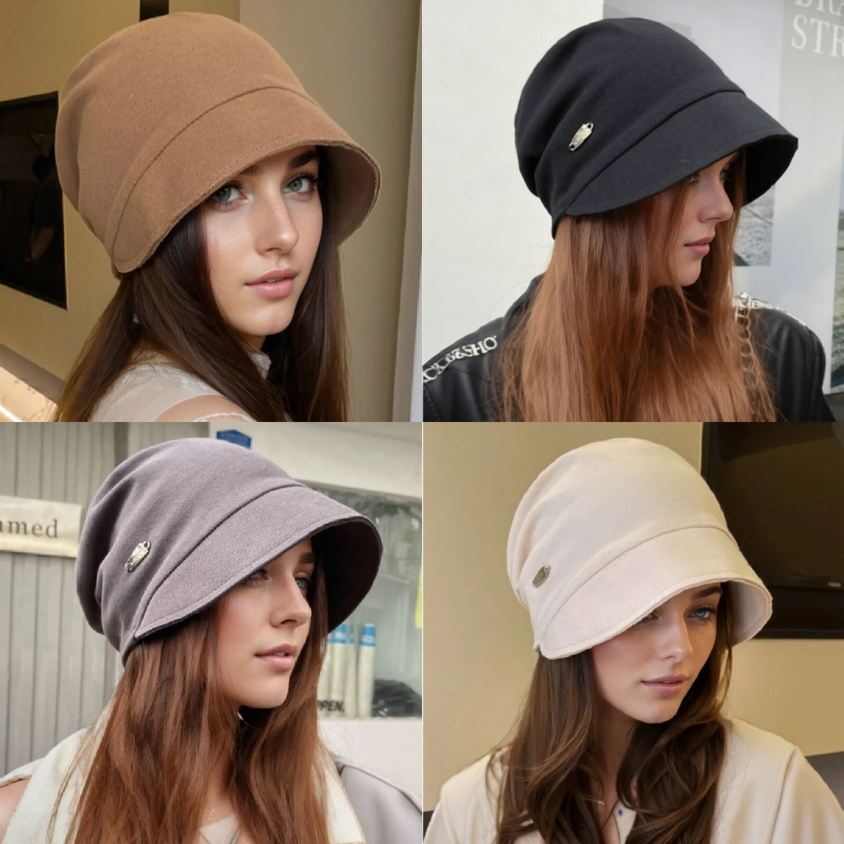 

Street Outdoor Trend Casual Cold Hat Big Brim Hoodies Deepened Hat Dept Autumn Woman Warm Comfortable and Soft Stacked Hat